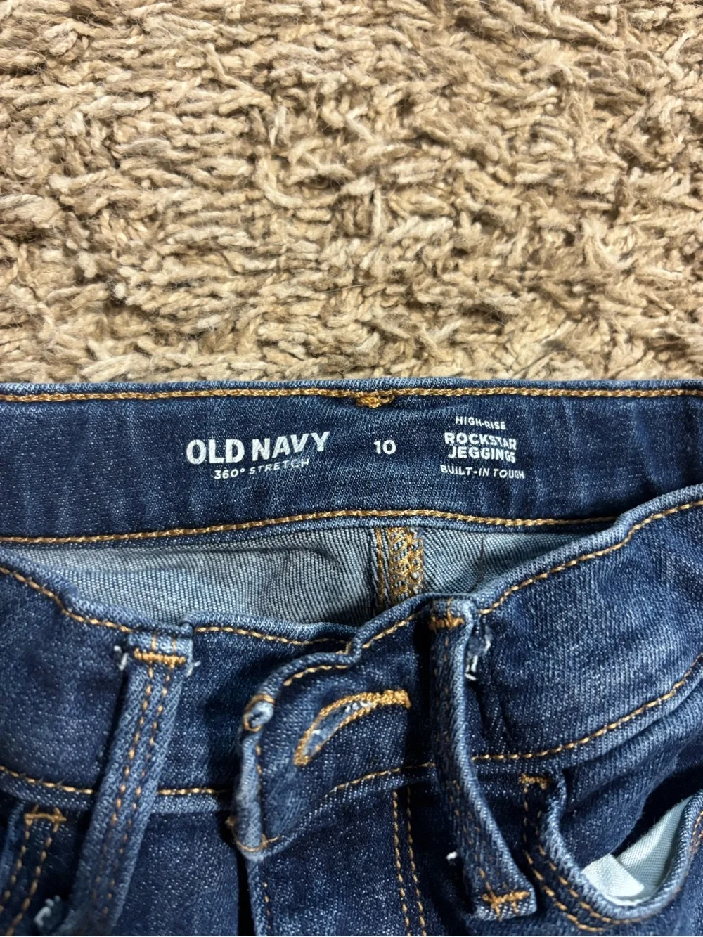 Girls Old Navy - Dark Blue Distressed Skinny Jeans